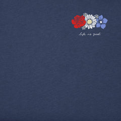 Women's Floral American Flag Short Sleeve Tee