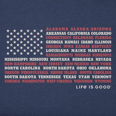 Kids 50 States Flag Short Sleeve Crusher Tee