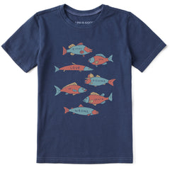 Kids Love Fish Short Sleeve Crusher Tee
