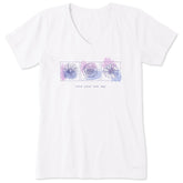Women's Grow Your Own Way Flowers Short Sleeve Crusher Vee