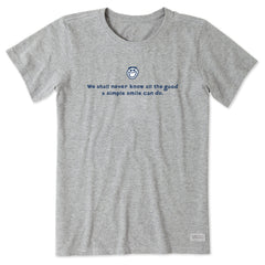Women's Jake Smile Quote Short Sleeve Crusher Tee