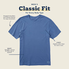 Men's Flower Wet Moon Short Sleeve Crusher Tee