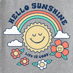 Men's Hello Sunshine Rainbow Sun Short Sleeve Crusher Tee