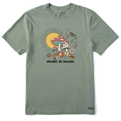 Men's Mushroom Music is Magic Short Sleeve Crusher Tee