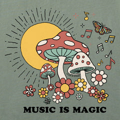 Men's Mushroom Music is Magic Short Sleeve Crusher Tee