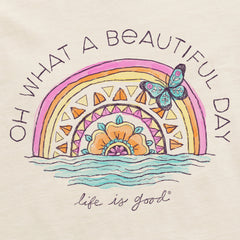 Men's Beautiful Day Butterfly Rainbow Short Sleeve Crusher Tee