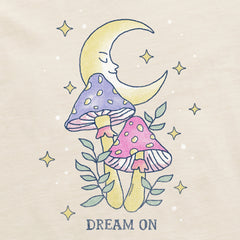Men's Dream On Moon & Mushrooms Short Sleeve Crusher Tee