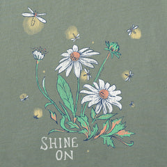 Women's Dreamy Shine On Daisies Long Sleeve Crusher Tee