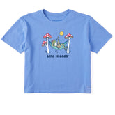Women's Frog Guitar Hammock Short Sleeve Crusher Boxy Tee