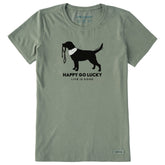 Women's Happy Go Lucky Lab Short Sleeve Crusher Tee