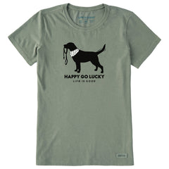 Women's Happy Go Lucky Lab Short Sleeve Crusher Tee