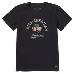 Women's Irish-American Clover Short Sleeve Crusher Tee