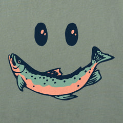 Men's Smile Fish Long Sleeve Crusher Tee