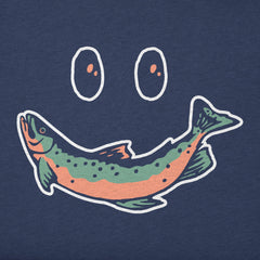 Men's Smile Fish Long Sleeve Crusher Tee