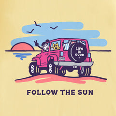 Women's Jackie and Rocket Follow The Sun 4x4 Short Sleeve Tee