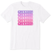Men's Retro Stack Life is Good Short Sleeve Crusher Tee