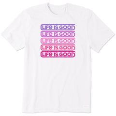 Men's Retro Stack Life is Good Short Sleeve Crusher Tee