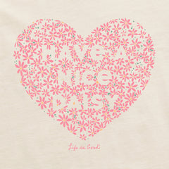 Women's Have a Nice Daisy Heart Short Sleeve Crusher Vee