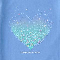 Women's Kindness is Free Evaporating Heart Simply True Fleece Crew