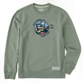 Men's Play More Worry Less Jake Guitar Simply True Fleece Crew