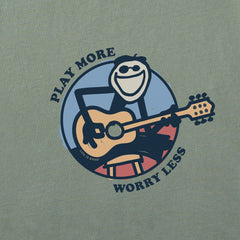 Men's Play More Worry Less Jake Guitar Simply True Fleece Crew