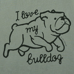 Women's I Love my Bulldog Short Sleeve Crusher Tee