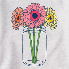 Women's Gerbera Flower Jar Simply True Fleece Crew