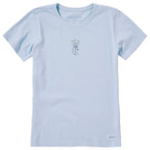 Women's Ladybug Flower Jar Short Sleeve Crusher Tee