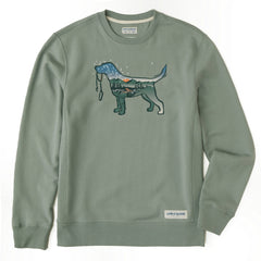 Men's Macro Micro Dogscape Simply True Fleece Crew