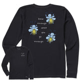 Women's Glow Through Fireflies Long Sleeve Crusher Tee
