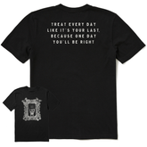 Men's Antique Treat Every Day Skull Short Sleeve Crusher Tee