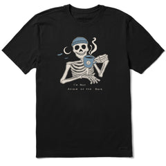 Men's Not Afraid Skeleton Short Sleeve Crusher Tee