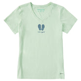 Women's Flip Flops Short Sleeve Vee