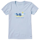 Women's Golden Happy Hour Short Sleeve Crusher Vee