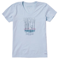Women's Earth Has Music Heron Short Sleeve Crusher Vee