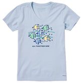 Women's All Together Now Fish Short Sleeve Crusher Vee