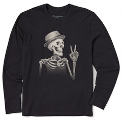 Men's Peaceful Bones Long Sleeve Crusher Tee