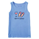 Women's Keep it Simple Wine and Flips Crusher Tank