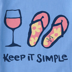 Women's Keep it Simple Wine and Flips Crusher Tank