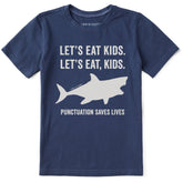 Kids Let's Eat, Kids Shark Short Sleeve Crusher Tee