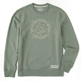 Men's Wander Compass Scene Simply True Fleece Crew