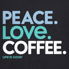 Men's Peace Love Coffee Simply True Fleece Crew