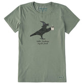 Women's Hello Darkness Raven Short Sleeve Crusher Tee