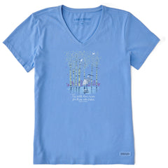 Women's Earth Has Music Heron Short Sleeve Crusher Vee