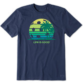 Men's Retro Pickleball Palms Short Sleeve Tee