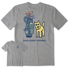 Men's Rocket Golf Dads Best Friends Short Sleeve Crusher Tee