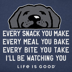 Women's I'll Be Watching You Black Lab Short Sleeve Crusher Vee