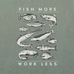 Men's Freshwater Fish More Work Less Short Sleeve Tee