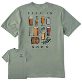Men's Beer is Good Short Sleeve Crusher Tee