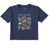 Women's Frogs of the World Short Sleeve Crusher Boxy Tee